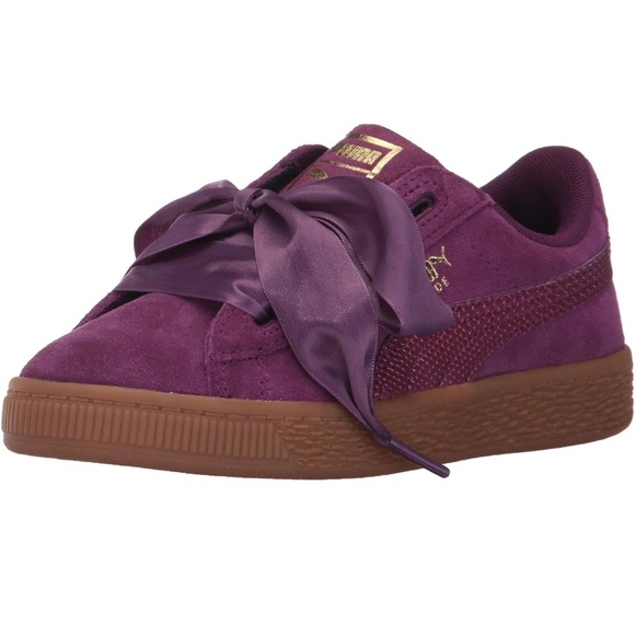Kids Puma Purple Suede Sneakers - Picture 1 of 13